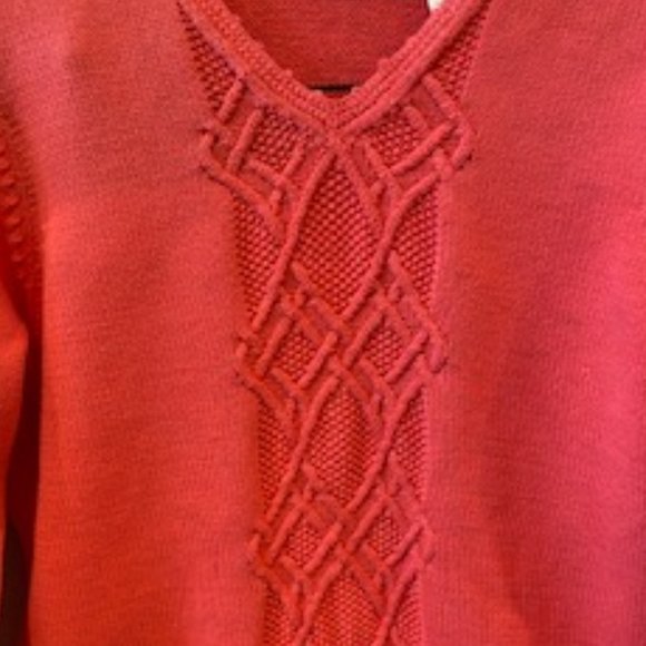LIZ CLAIBORNE LIZSPORT HOT PINK SWEATER SIZE XL - Picture 2 of 11